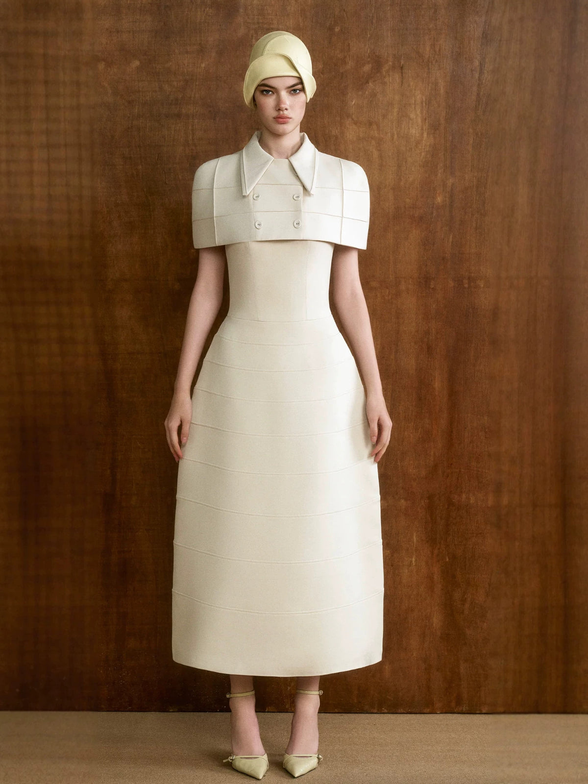 Women's Midi Dress – Milky White