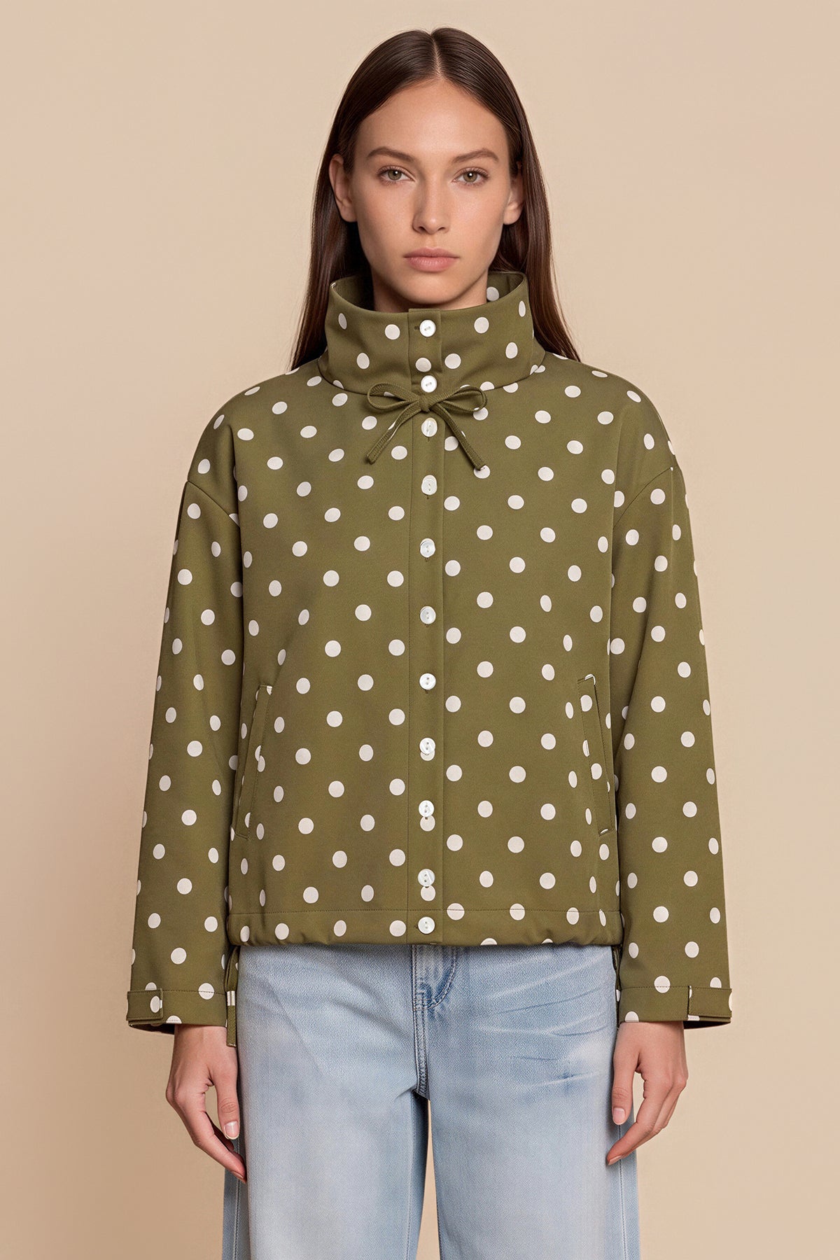 Women's Polka Dot Trench Coat