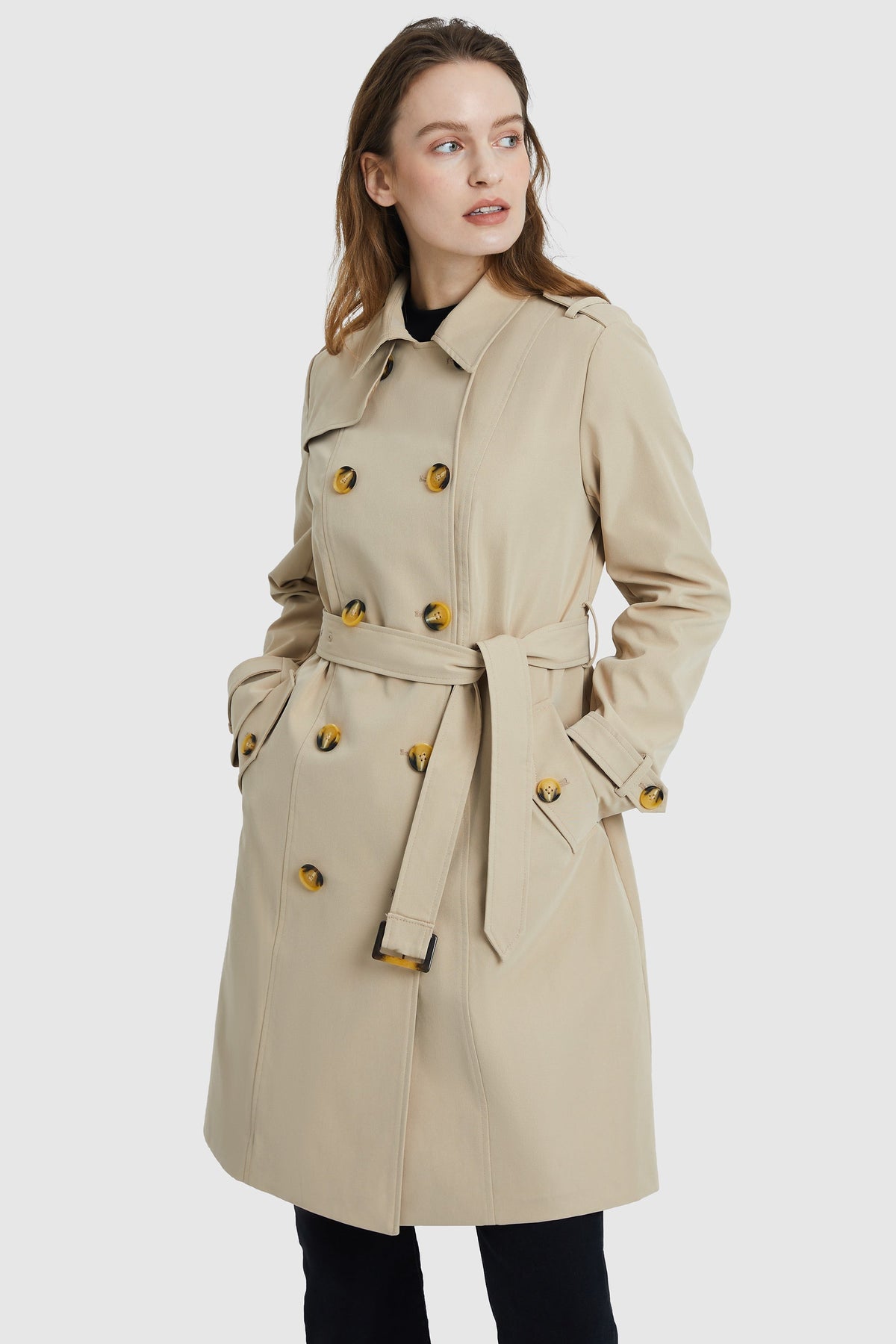 Women's Double-Breasted Trench Coat