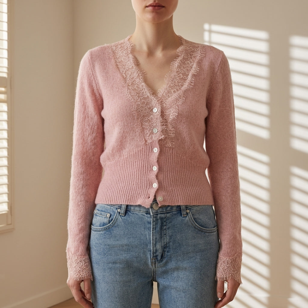 Addison | Bexleyon Lace Patchwork Cardigan