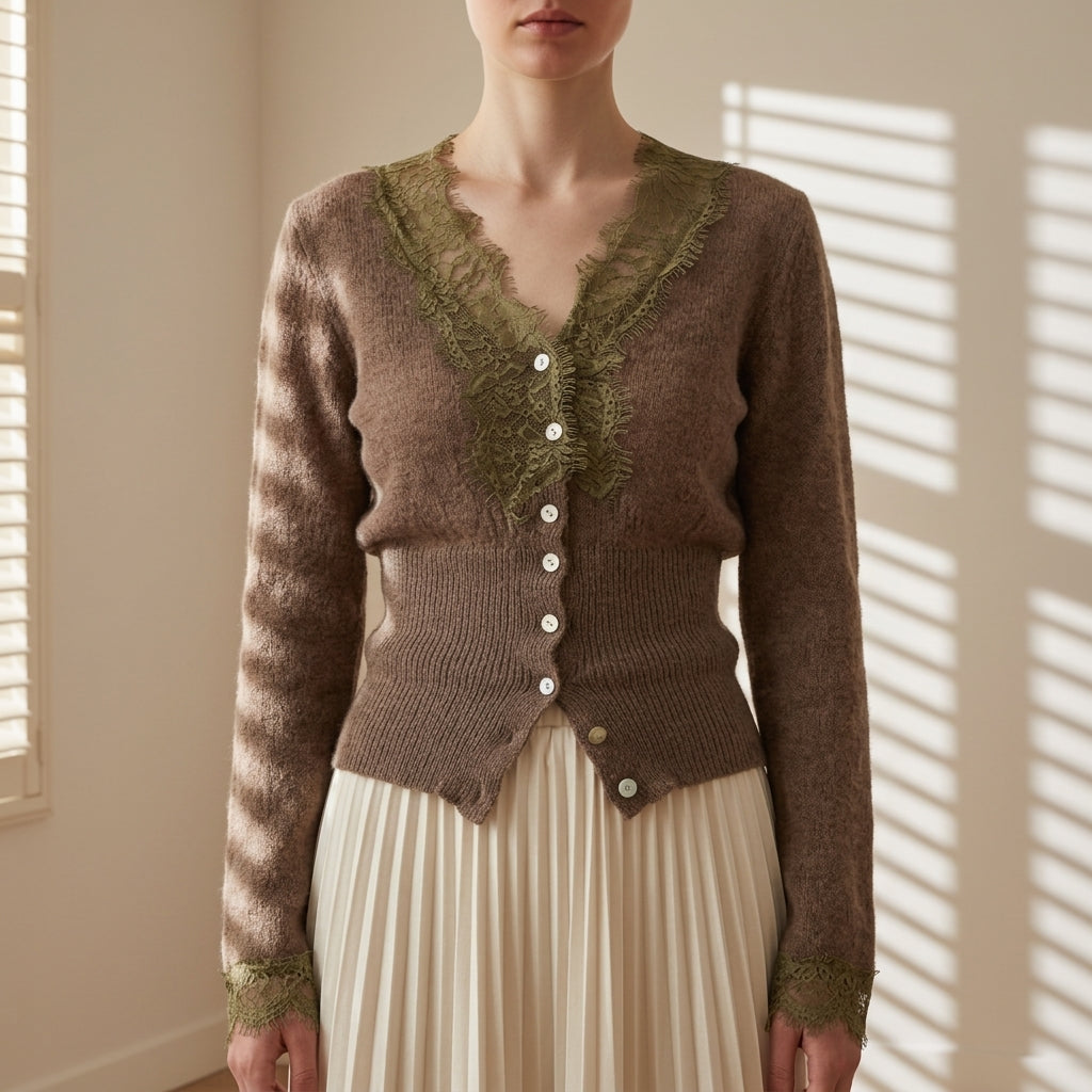 Addison | Bexleyon Lace Patchwork Cardigan