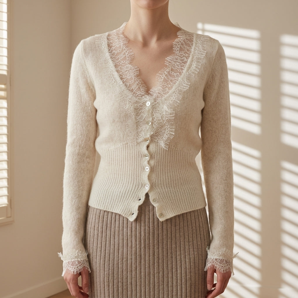 Addison | Bexleyon Lace Patchwork Cardigan
