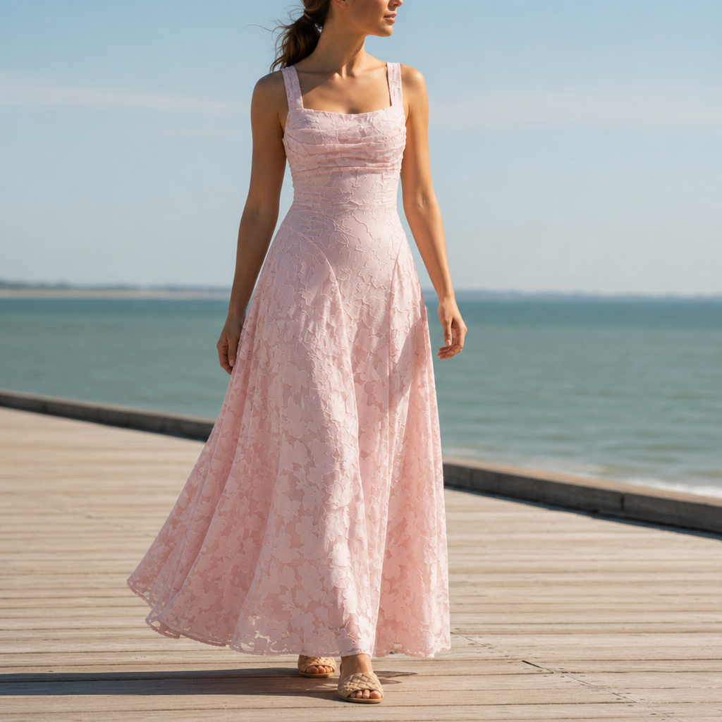 Addison | Chianti Floral Lace Maxi Gown