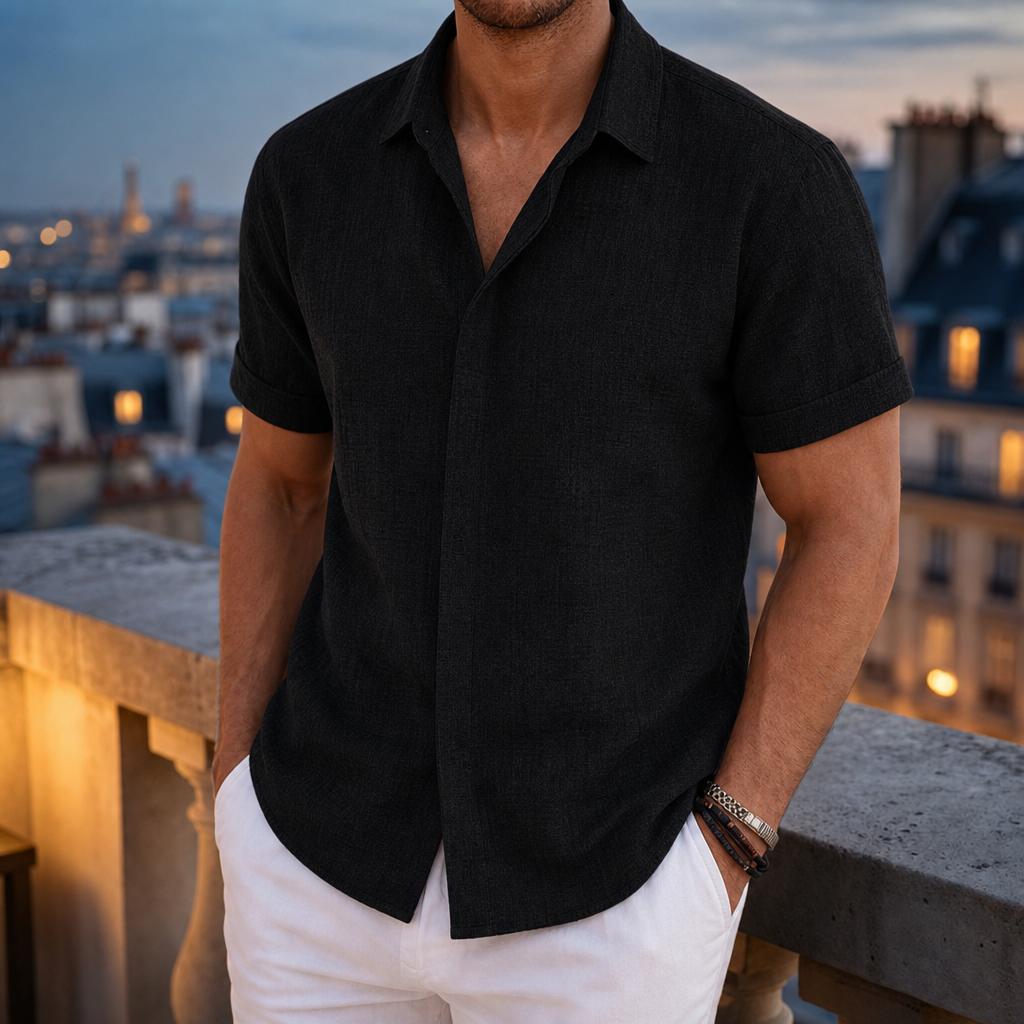 Adrian | Trani Linen Blend Button Shirt