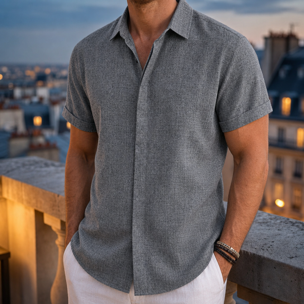 Adrian | Trani Linen Blend Button Shirt
