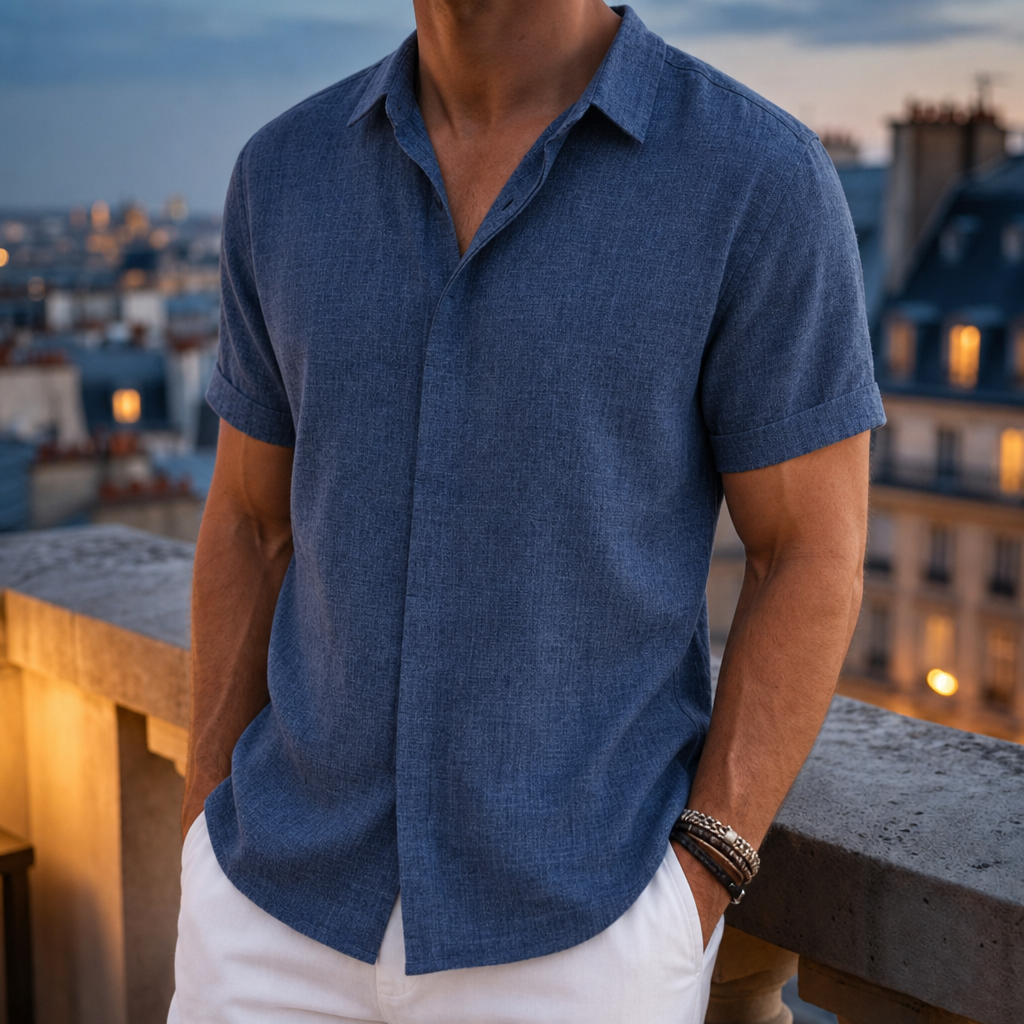 Adrian | Trani Linen Blend Button Shirt