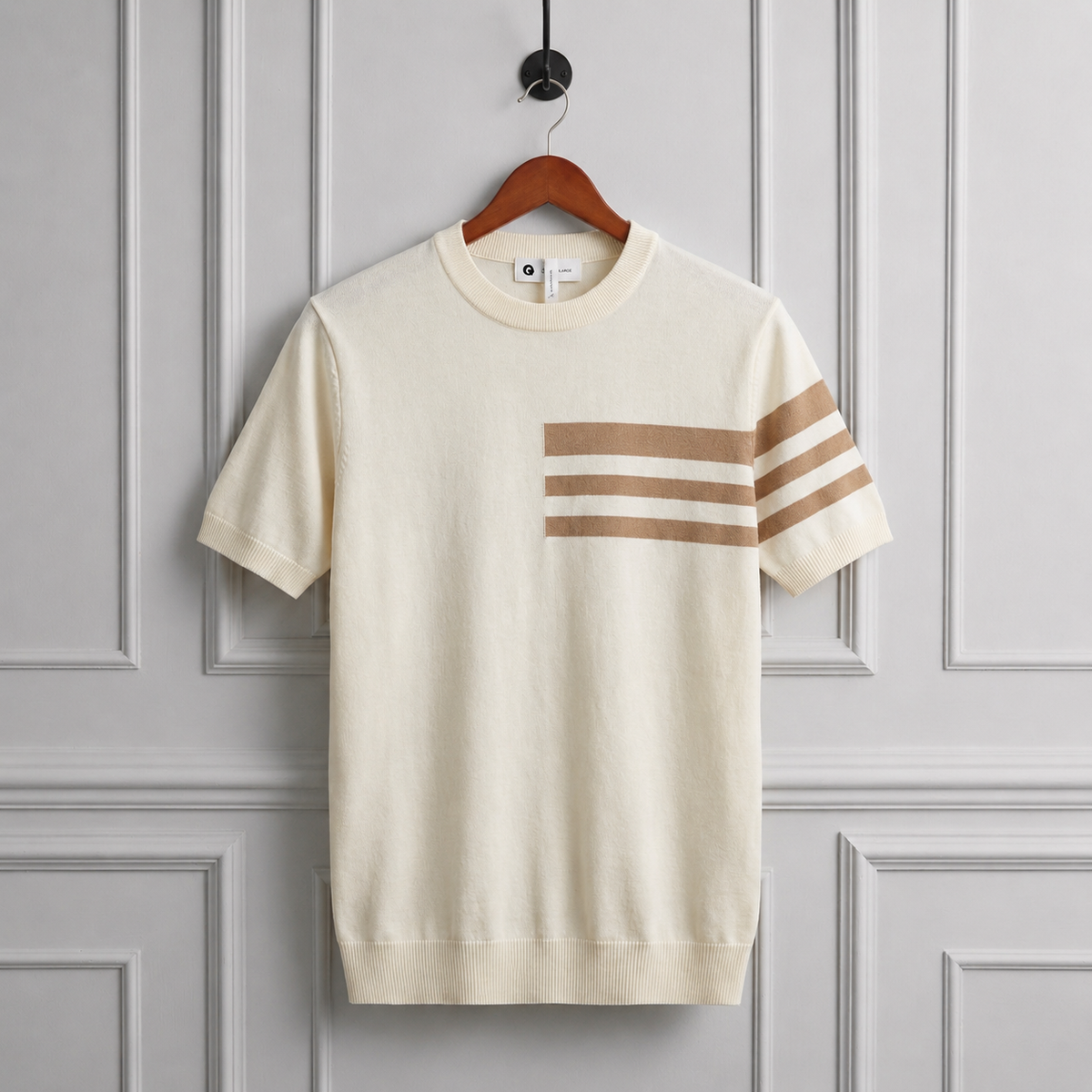 Aiden | Lausanne Stripe-Detail Knit Tee