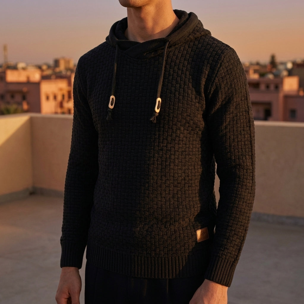 Alexander | Cobblestone Textured Pullover Hoodie