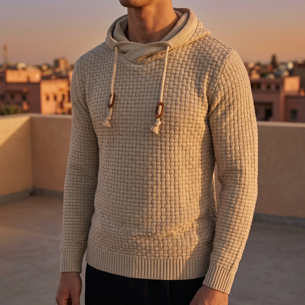 Alexander | Cobblestone Textured Pullover Hoodie