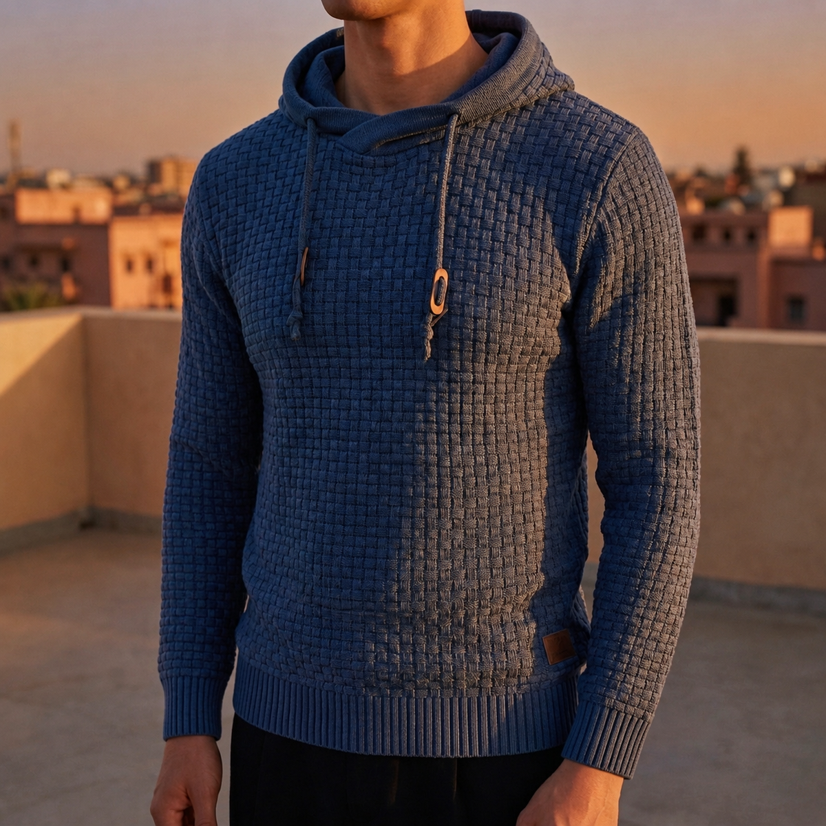 Alexander | Cobblestone Textured Pullover Hoodie