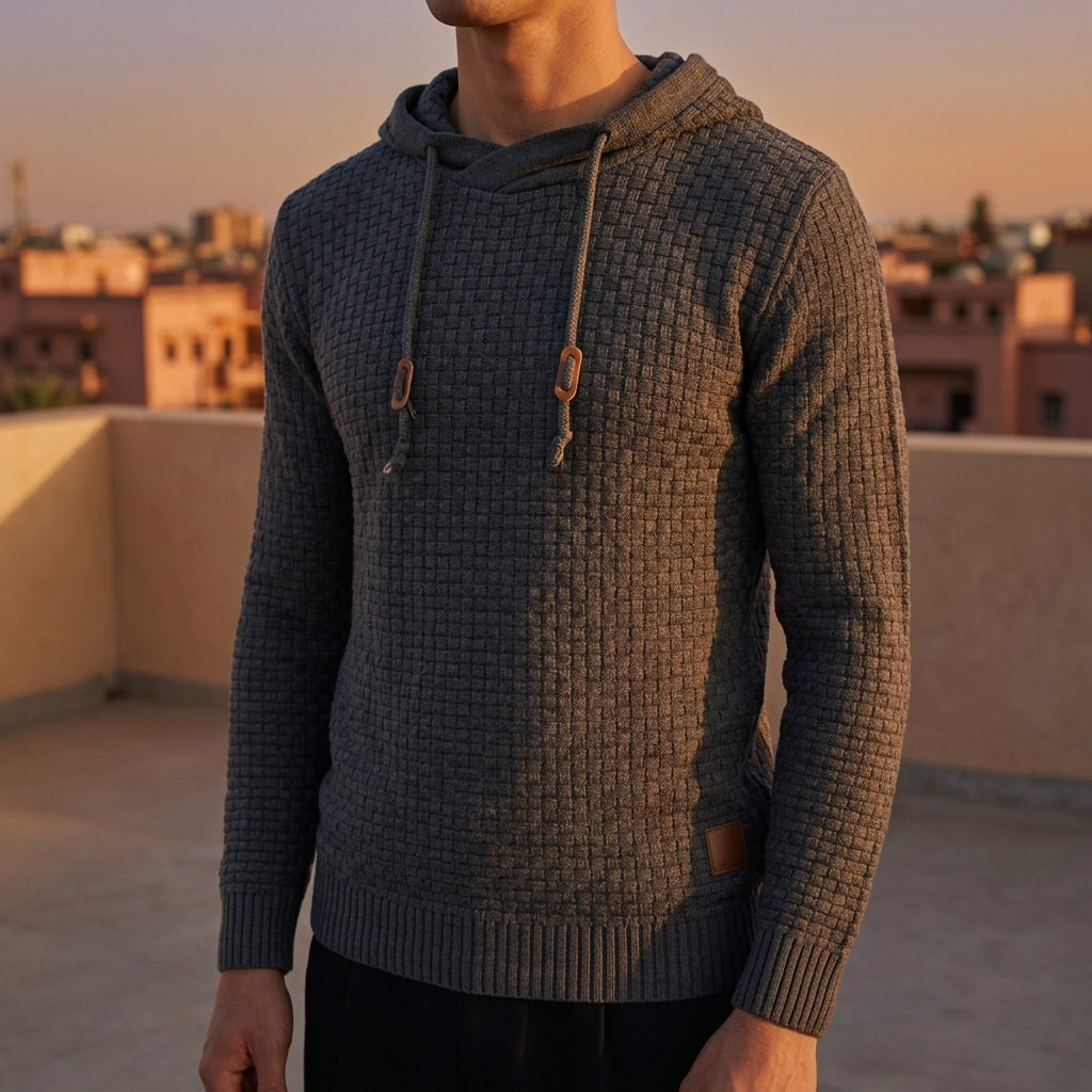 Alexander | Cobblestone Textured Pullover Hoodie