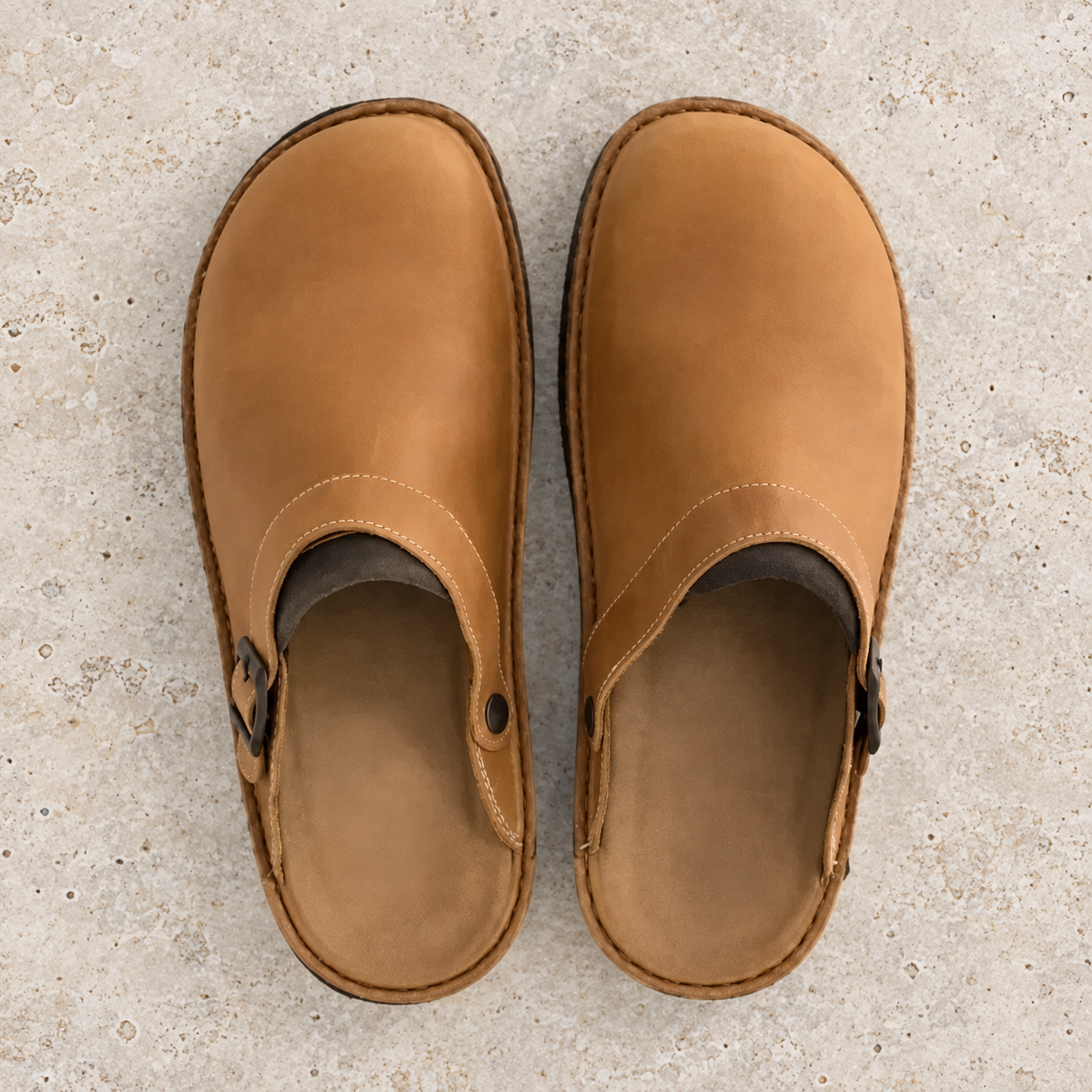 Alexander | Matera Buckle Leather Clogs