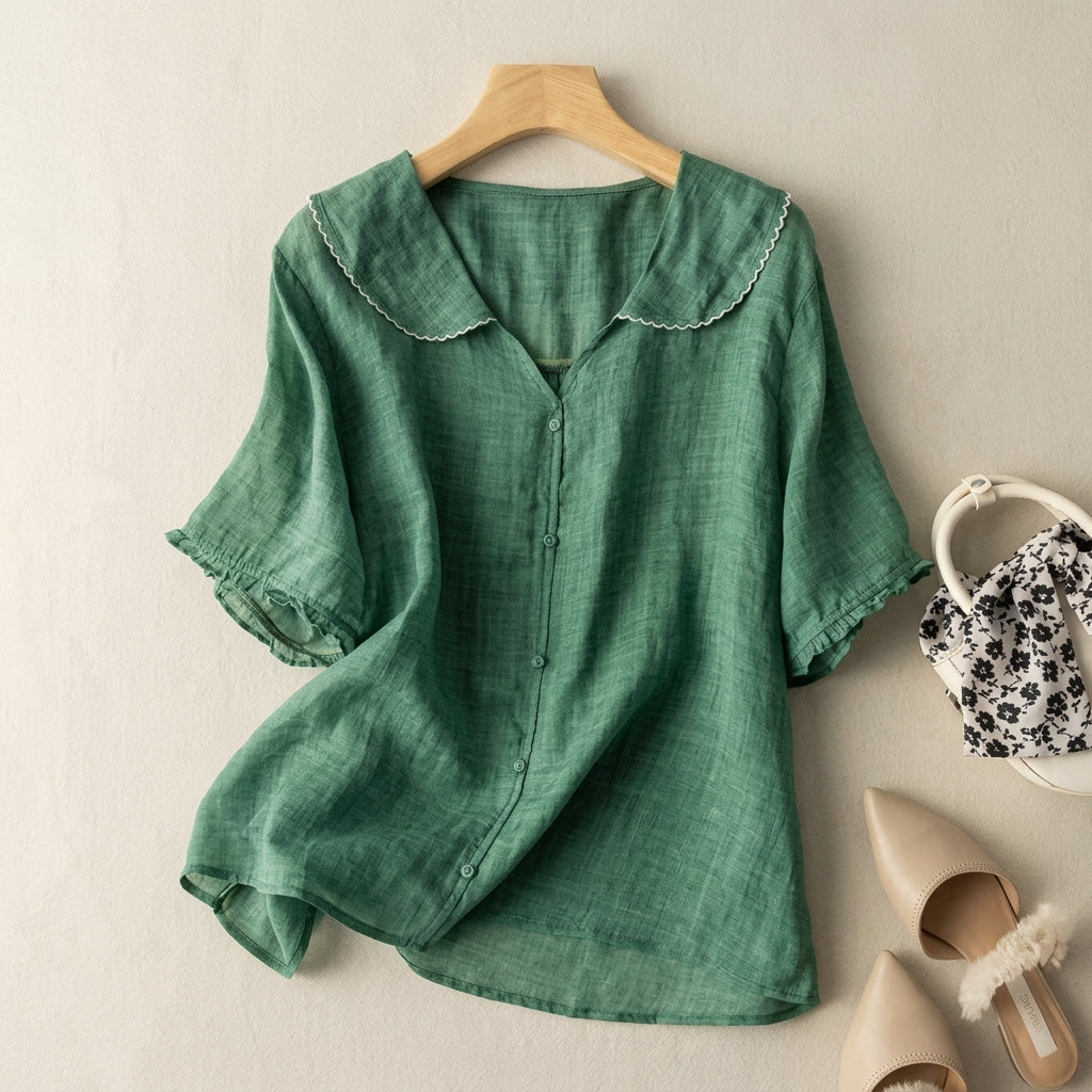 Amelia | Firenze Vintage Sailor Collar Blouse