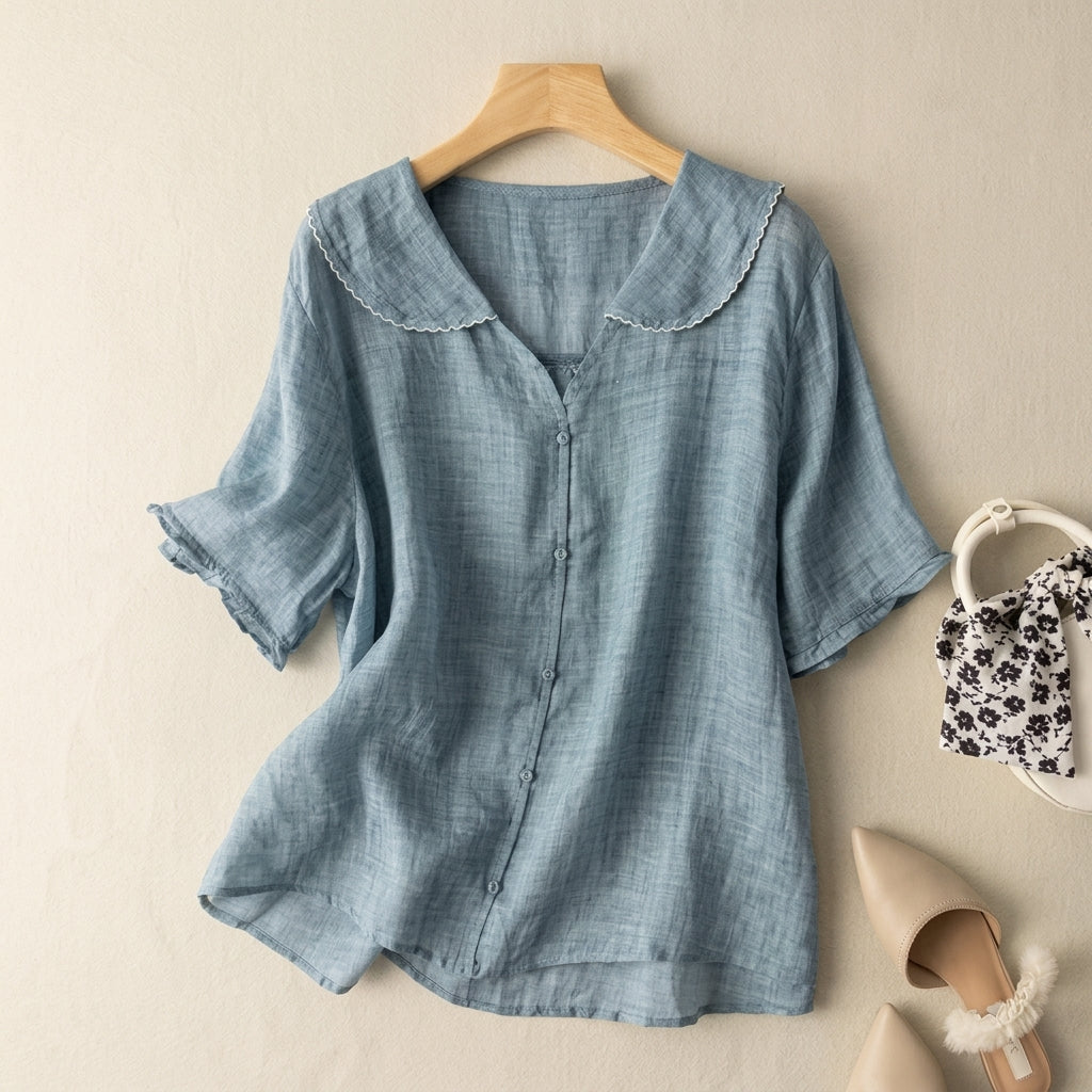 Amelia | Firenze Vintage Sailor Collar Blouse