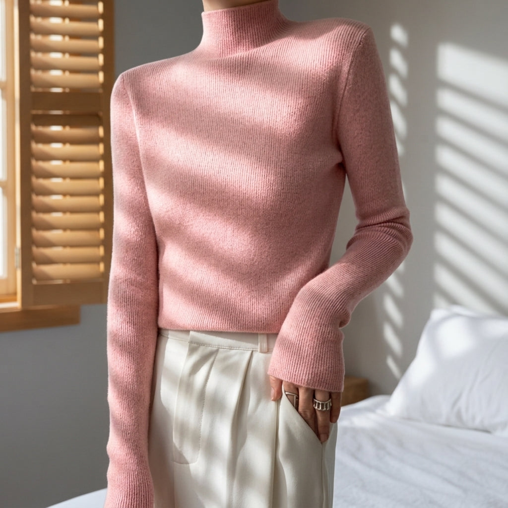 Amelia | Lucia High Collar Knitted Sweater