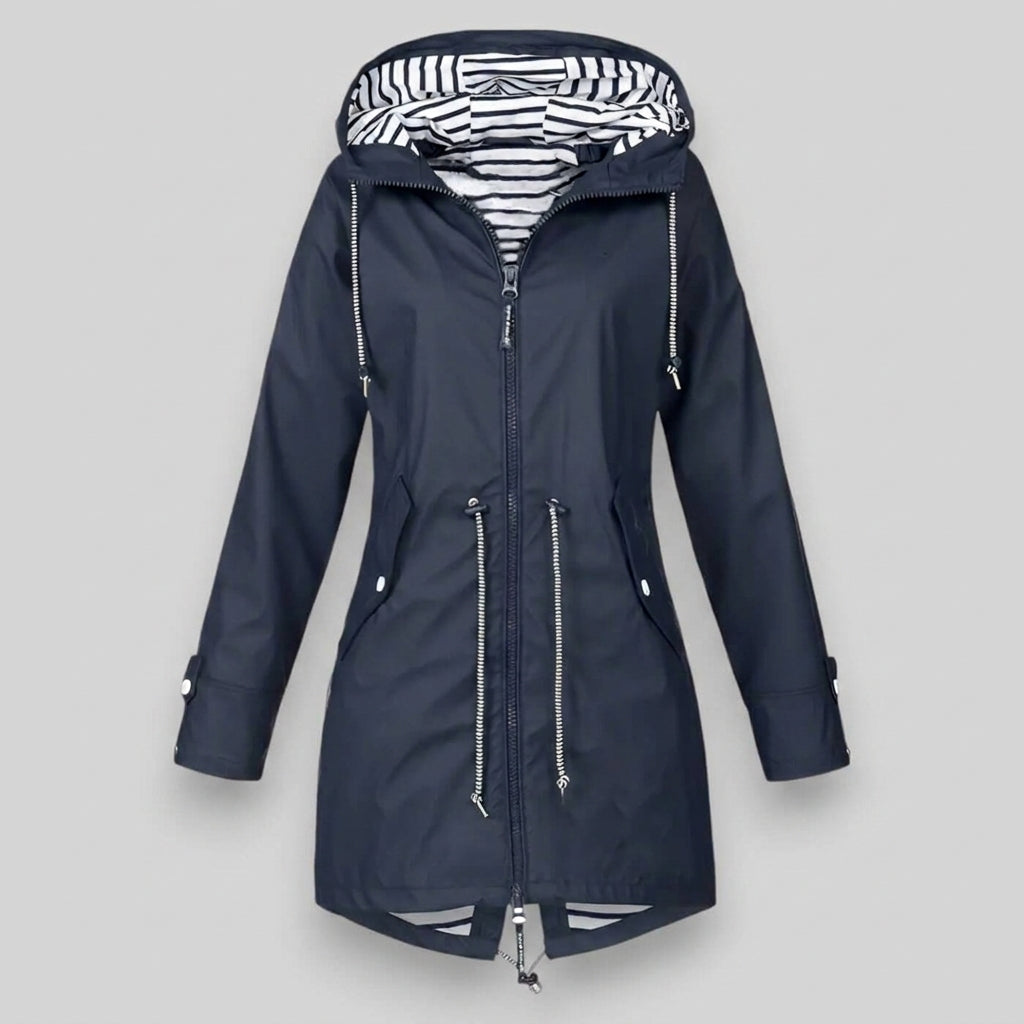 Amelia | Shoreline Drawcord Hooded Rain Jacket