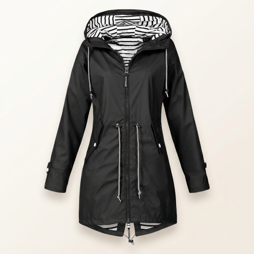 Amelia | Shoreline Drawcord Hooded Rain Jacket