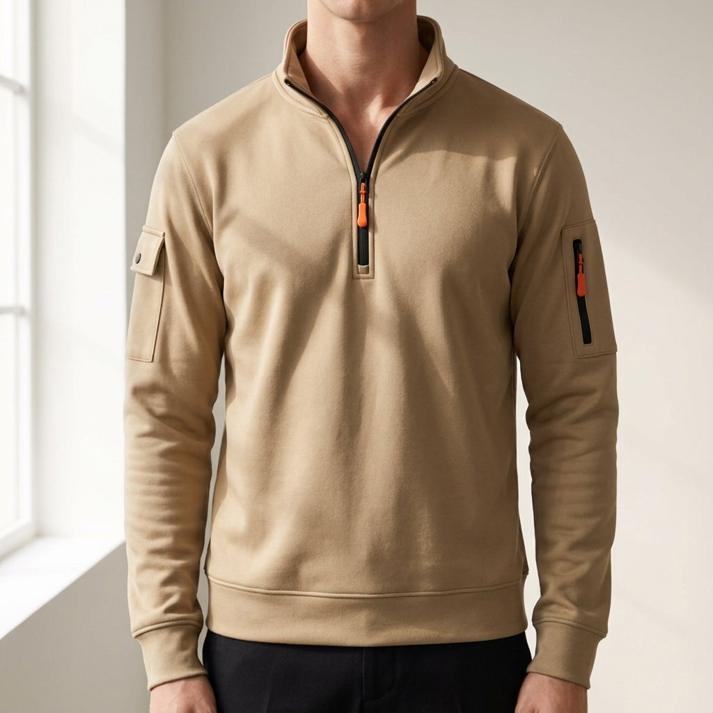 Andrew | Solvérin Casual High Neck Sweatshirt