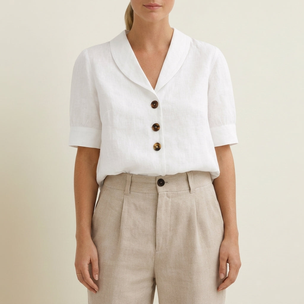 Anna | Treviso Clara's Shawl Collar Blouse