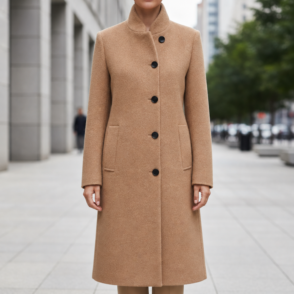 Aria | Bandol Grey Wool-Blend Coat