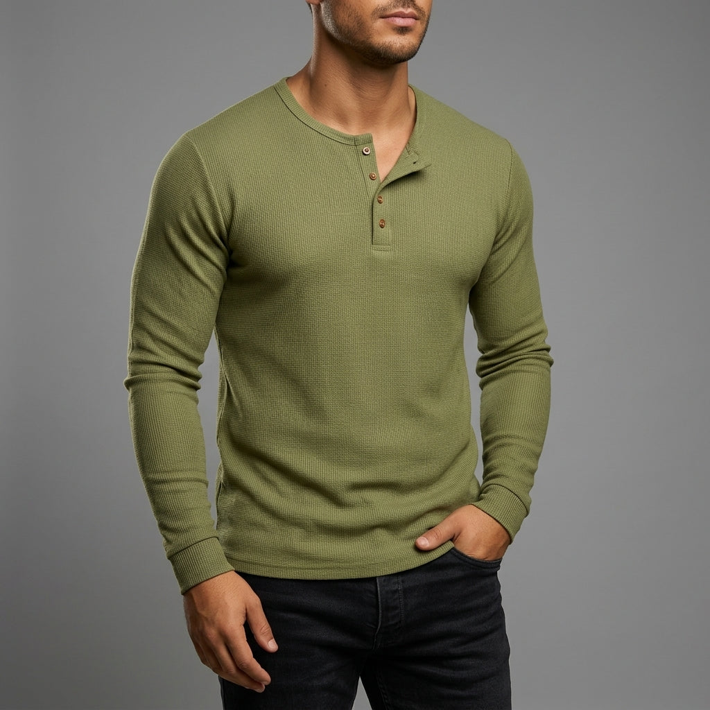 Asher | Caldamo Waffle Henley