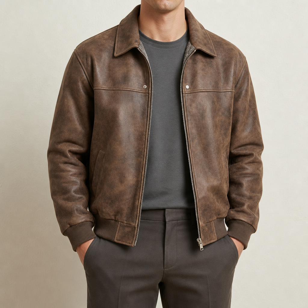 Asher | Merano Distressed Leather Bomber