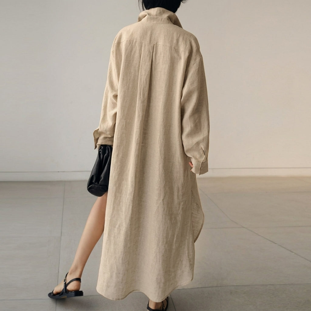 Audrey | Bellagio Linen Shirt Dress