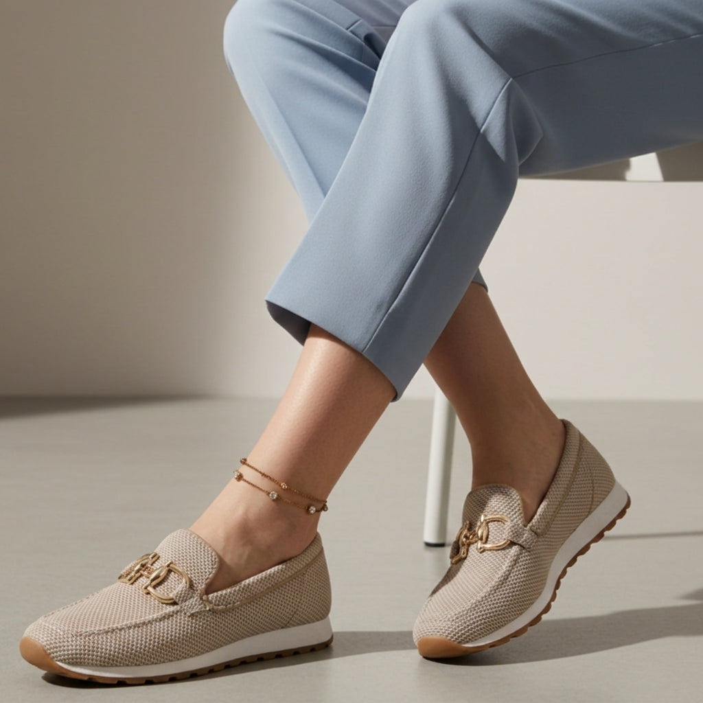 Audrey | Portofino Chain Trim Platform Loafers
