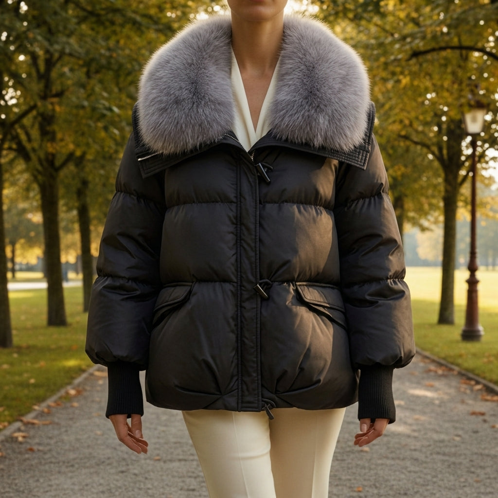 Aurora | Blaivelle Puffer Jacket with Faux Fur Collar