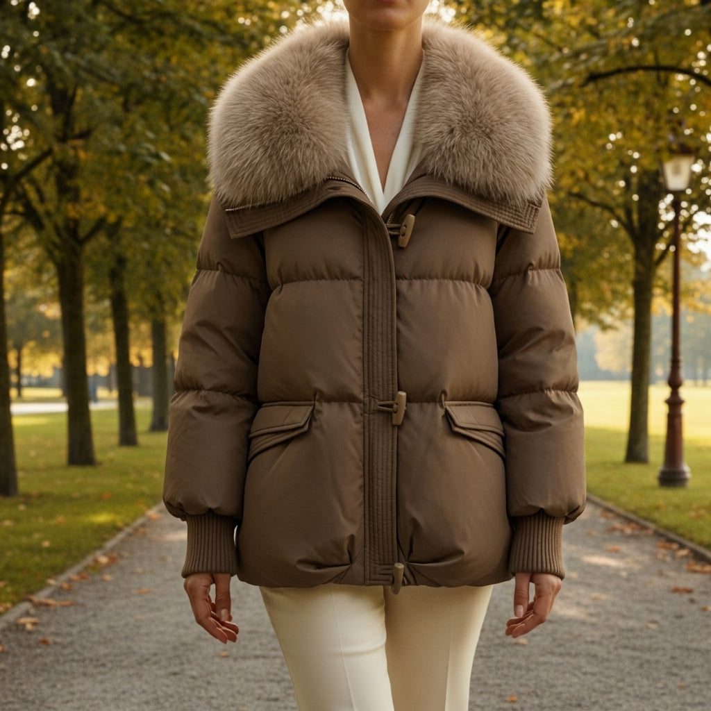 Aurora | Blaivelle Puffer Jacket with Faux Fur Collar