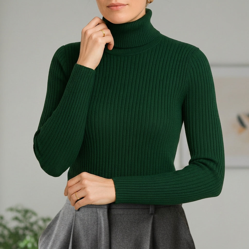 Aurora | Limassol Ribbed Turtleneck Sweater