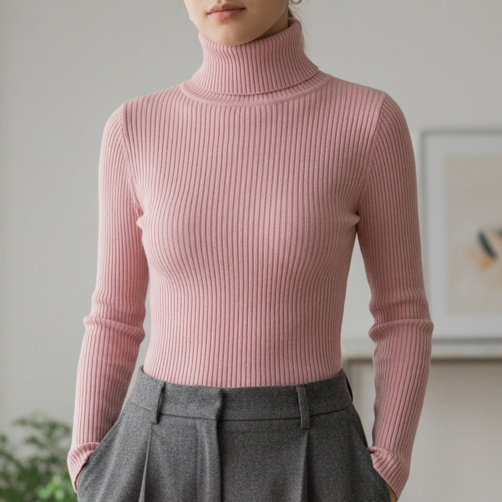 Aurora | Limassol Ribbed Turtleneck Sweater
