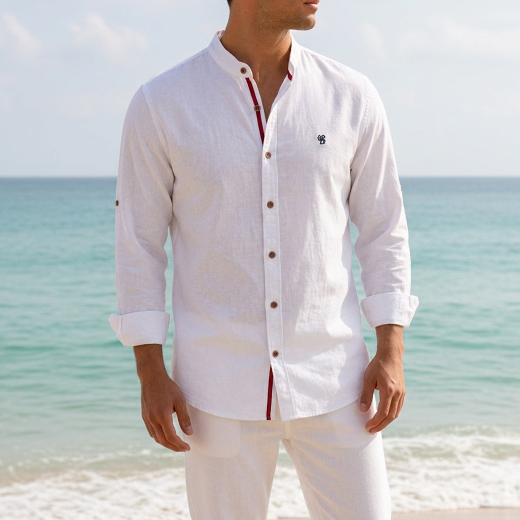 Austin | Aldgate Mandarin-Collar Cotton Shirt
