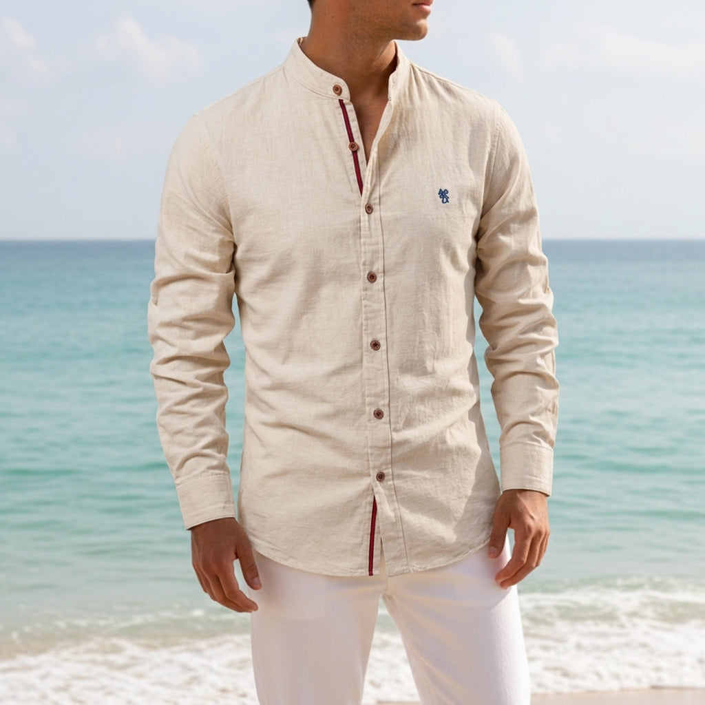 Austin | Aldgate Mandarin-Collar Cotton Shirt