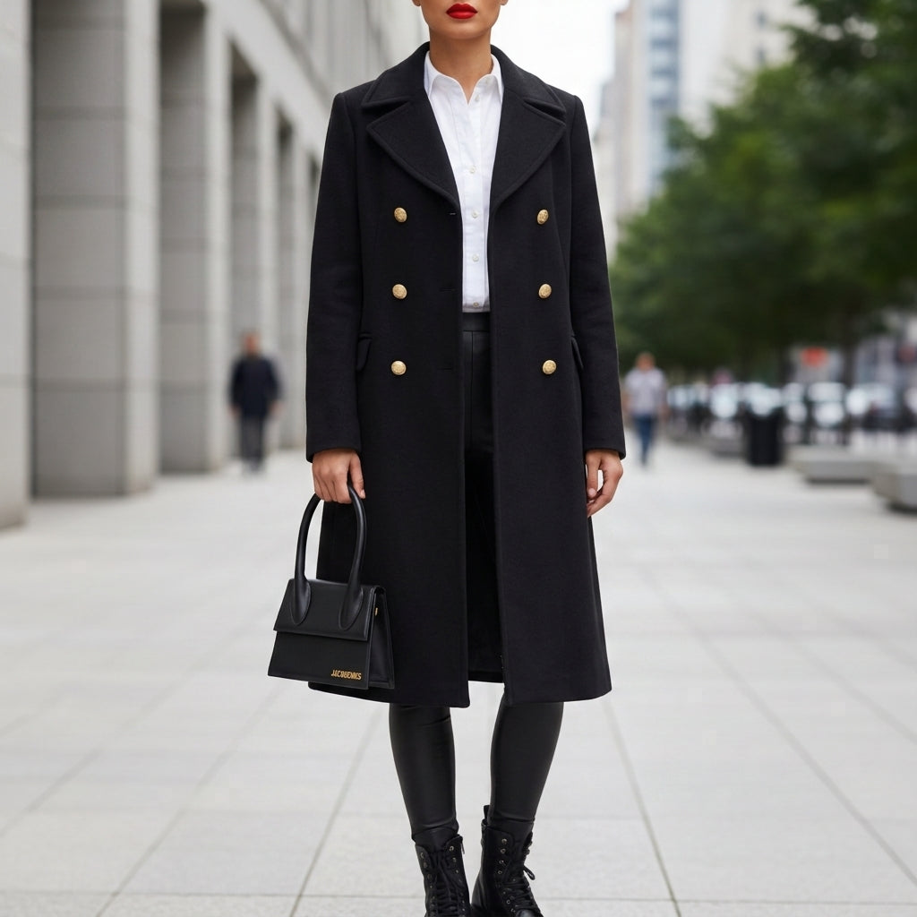 Bella | Sagres Double-Breasted Longline Coat