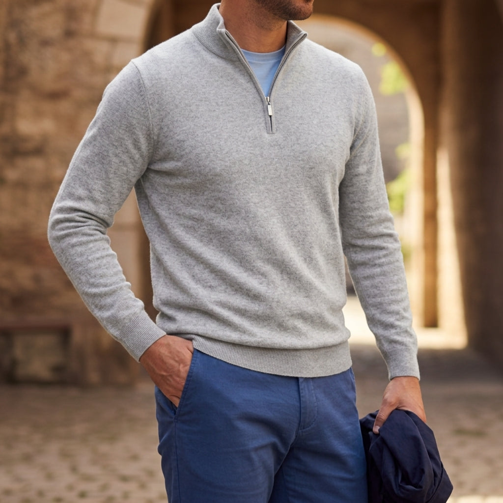 Cameron | Calpe Quarter-Zip Knit Sweater