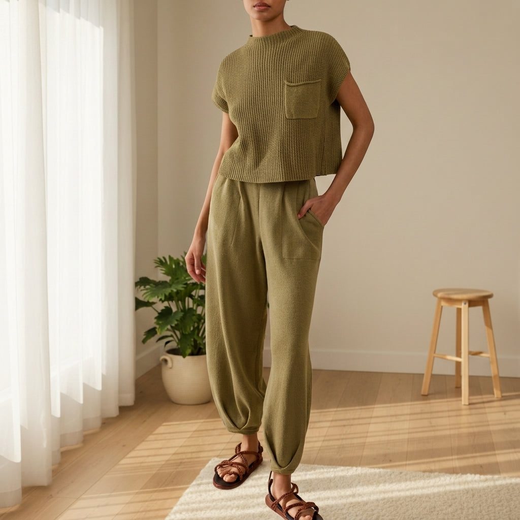 Camila | Bergamo Ribbed Knit Two-Piece Set