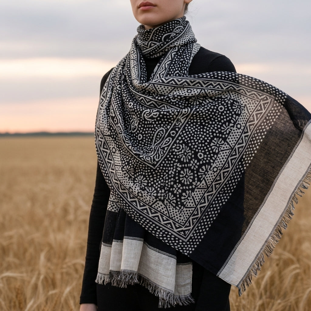 Camila | Ston Boho Print Scarf