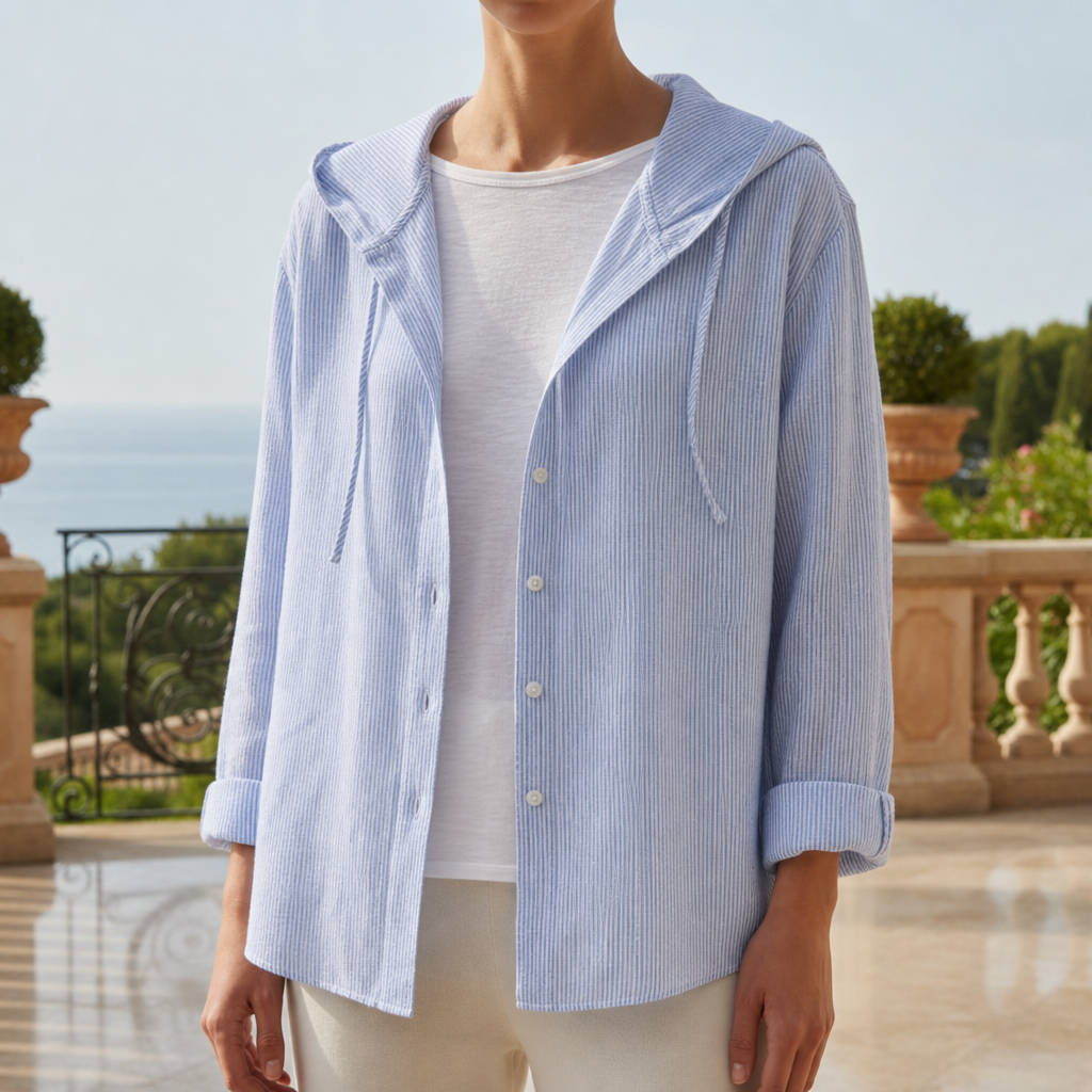 Camila | Trento Striped Hooded Shirt