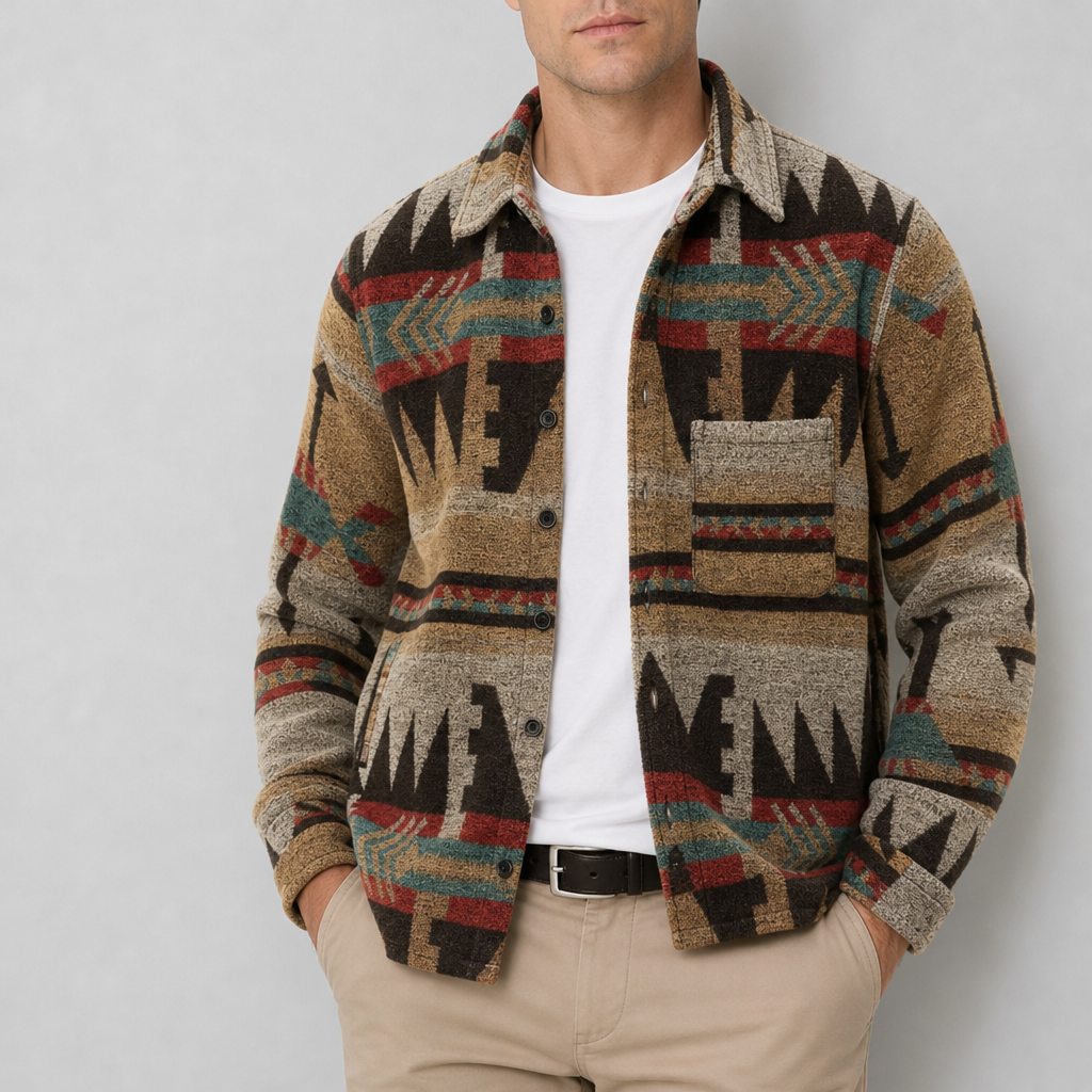 Carter | Malaga Aztec Wool Shirt Jacket