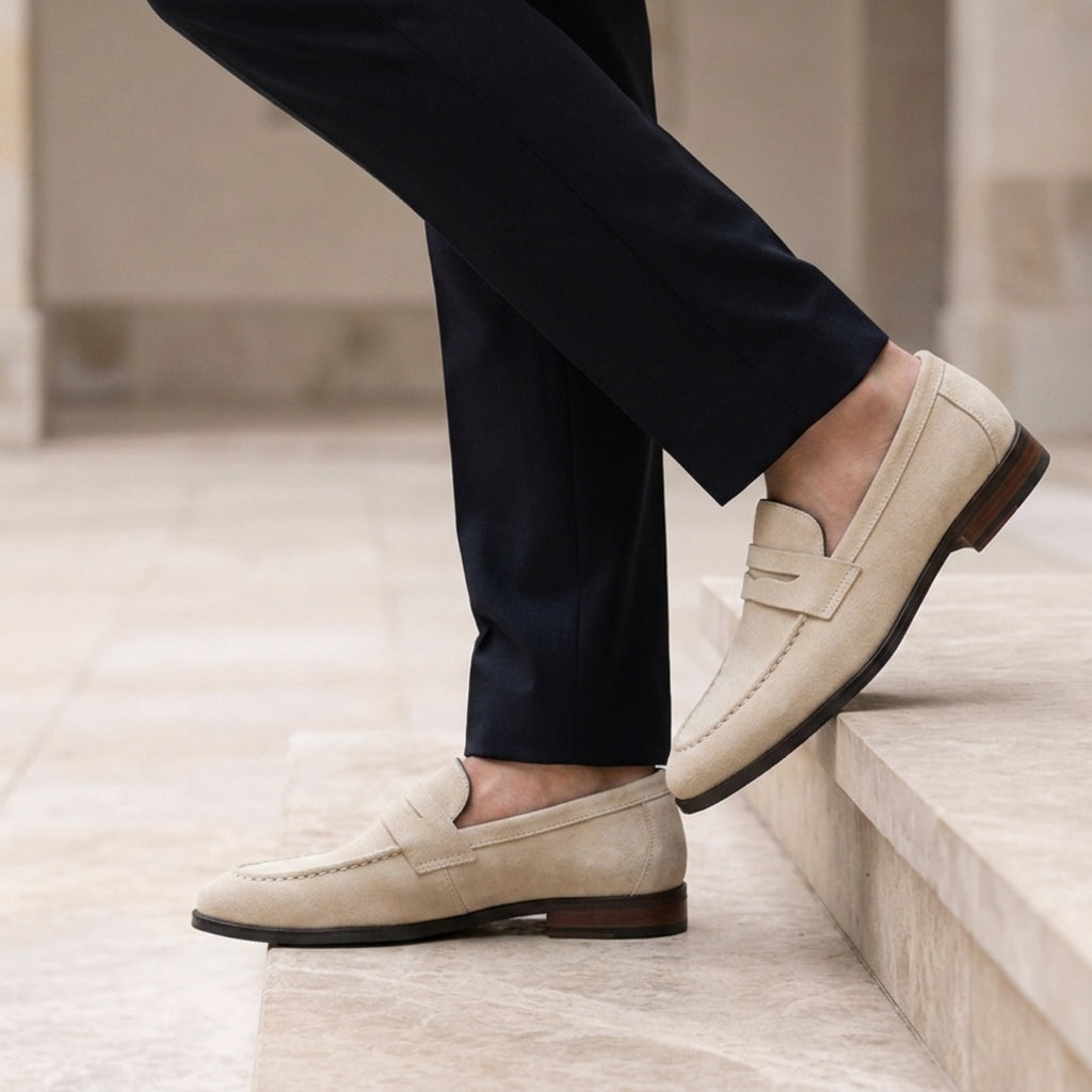 Carter | Valldemossa Suede Penny Loafers