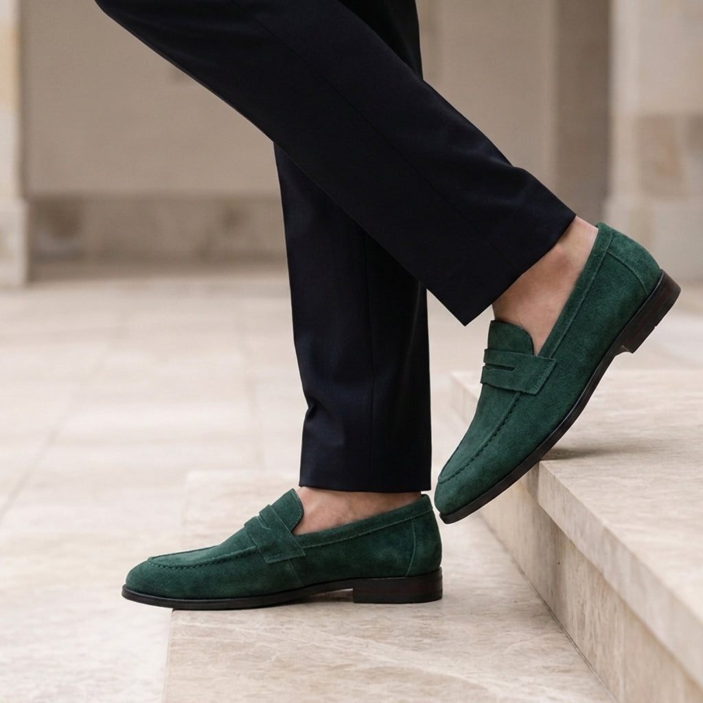 Carter | Valldemossa Suede Penny Loafers