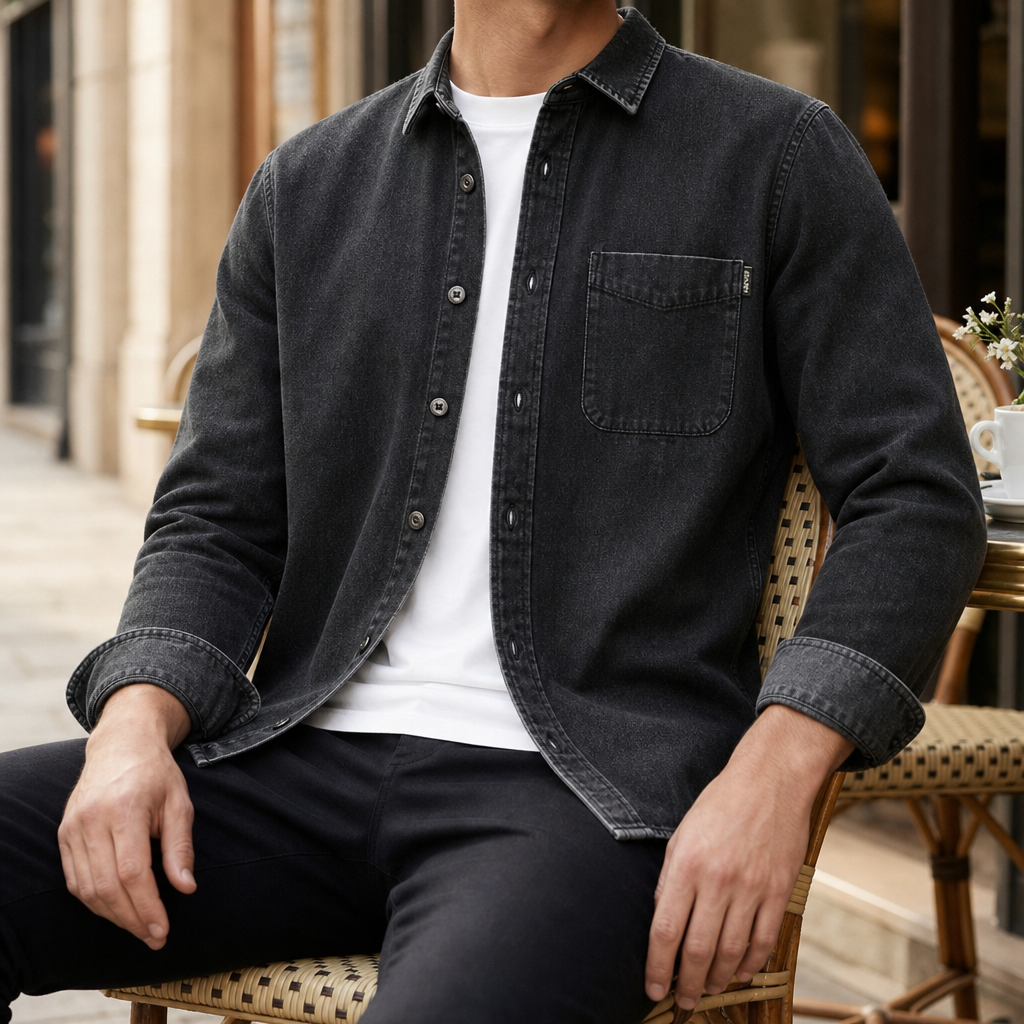 Charles | Folegandros Vintage Washed Denim Shirt