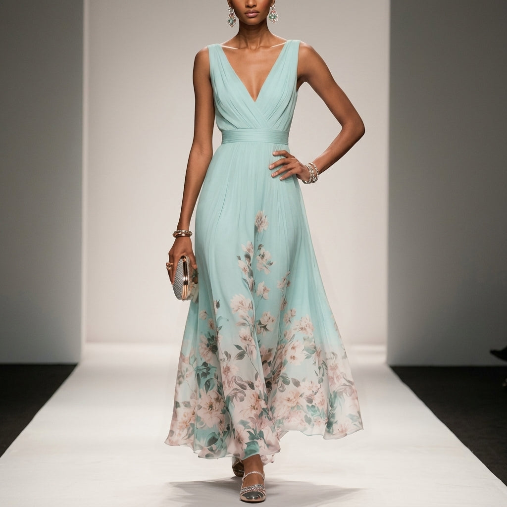Chloe | Cascais V-Neck Maxi Dress