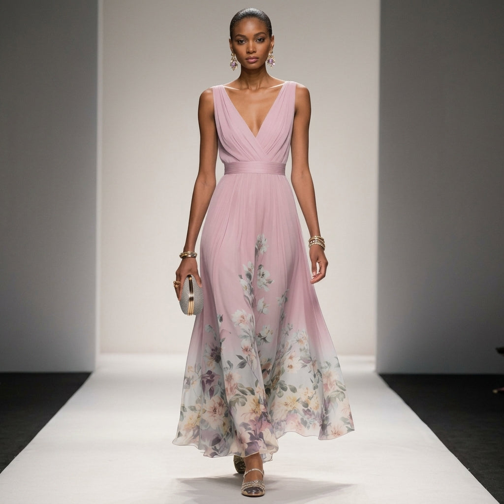 Chloe | Cascais V-Neck Maxi Dress