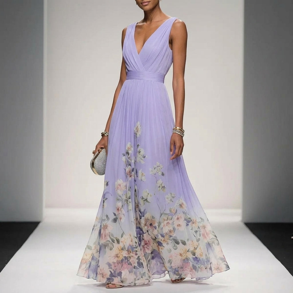 Chloe | Cascais V-Neck Maxi Dress