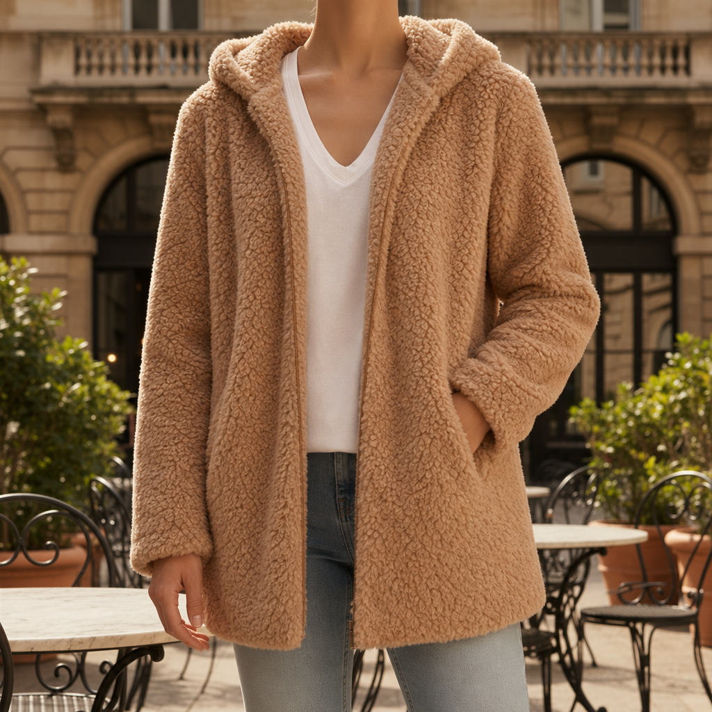 Chloe | Menton Hooded Teddy Fleece Jacket