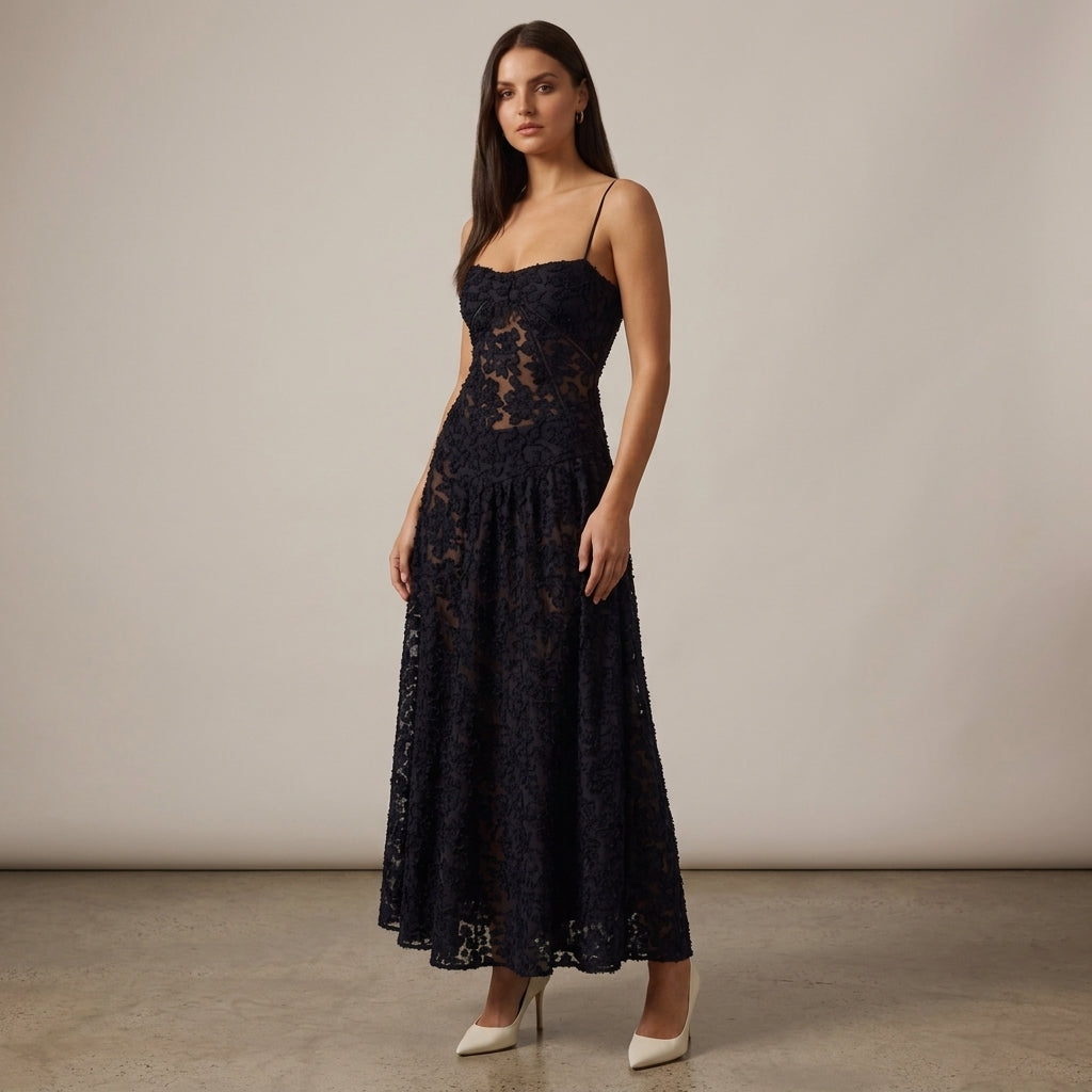 Claire | Cefalu Lace Maxi Dress