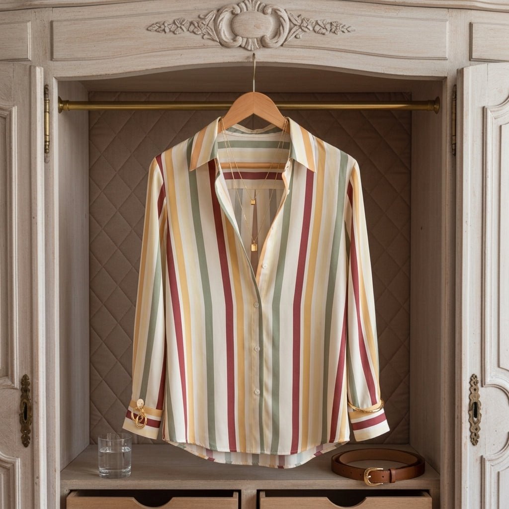 Claire | Nicea Striped Print Shirt