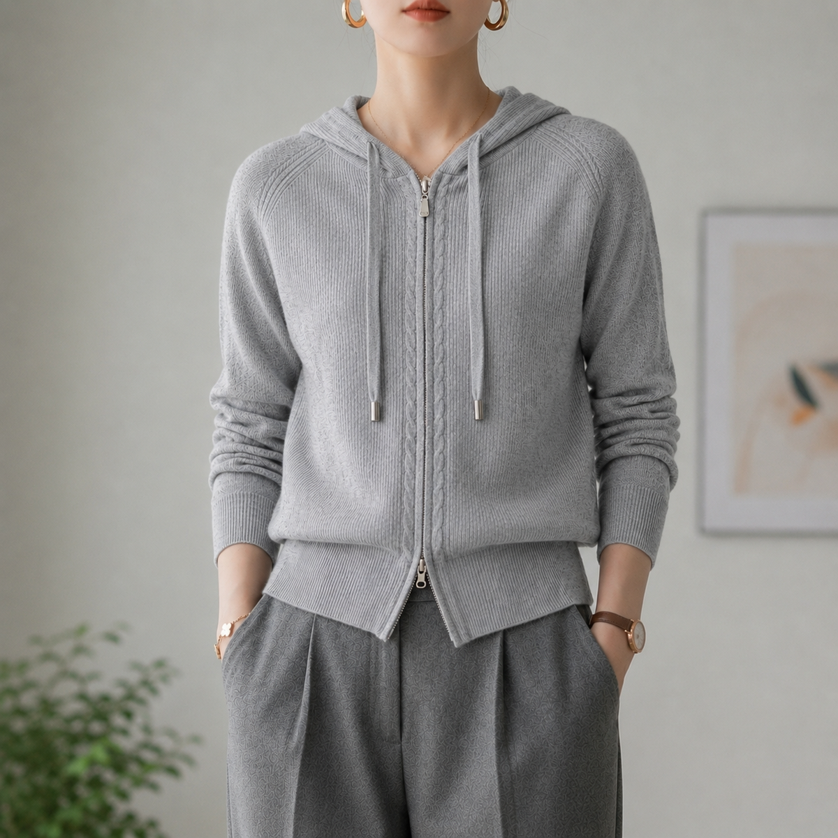 Claire | Sete Knit Zip Hoodie